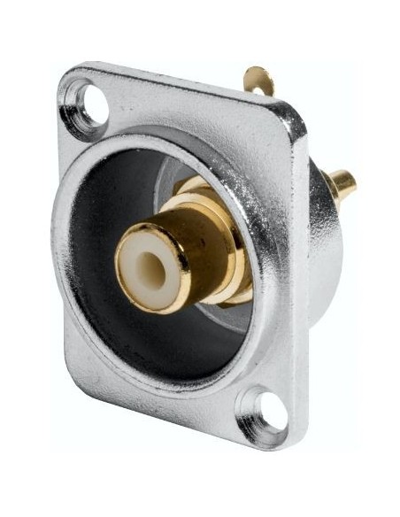 CONECTOR CHASIS RCA HEMBRA ATORNILLABLE BLANCO