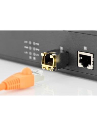 Módulo transceptor F.O  Mini GBIC ,SFP 10 Gbps, RJ45