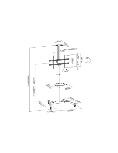 Soporte carro de presentación de TV