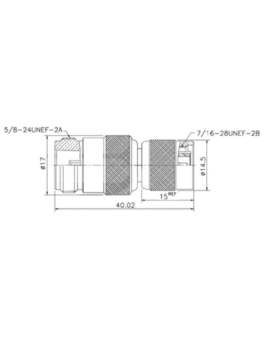 Adaptador TNC macho - N hembra