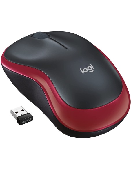 RATON CORDLESS M185 USB ROJO/N