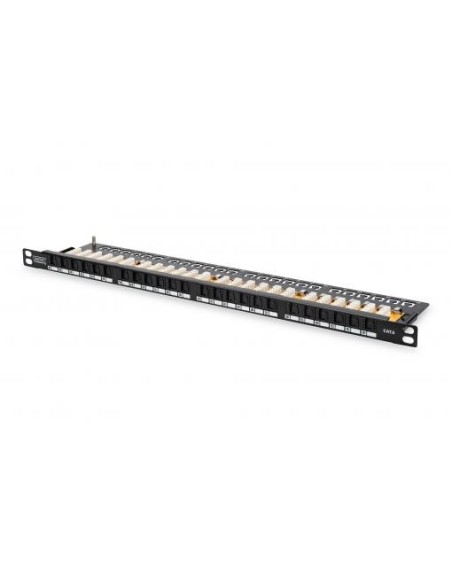 Patch panel 24 RJ45 clase E, CAT 6, sin apantallar