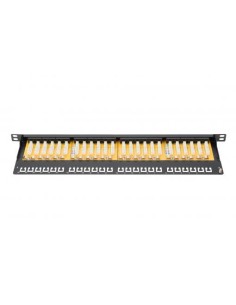 Patch panel 24 RJ45 clase E, CAT 6, sin apantallar 2
