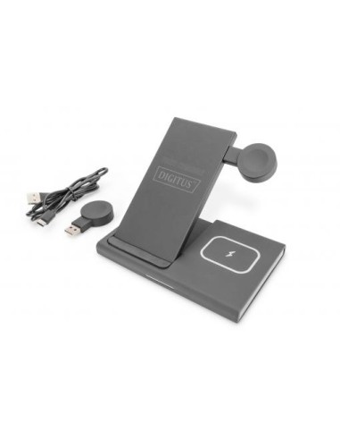 Estación de carga 3 en 1, plegable, inalámbrica