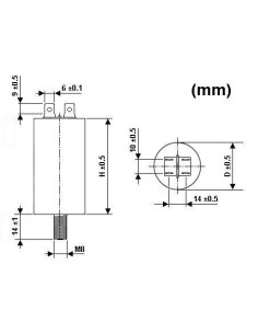 CONDENSADOR DE ARRANQUE 0.6UF 450V 2