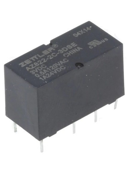 RELE MINIATURA 3V 2CC PCB BAJA POTENCIA