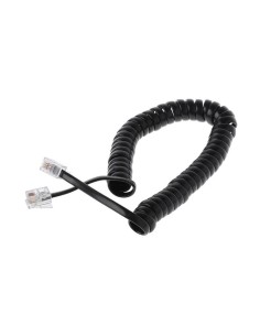 CABLE PARA TELEFONO RIZADO RJ9 4V/4C   NEGRO 2.1m