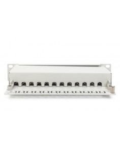 Patch panel CAT 6A, apantallado, 12 puertos 1UA, 10", gris 2