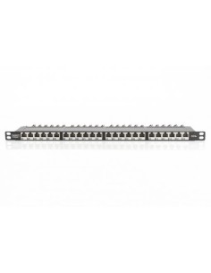Patch panel 19" 24 RJ45,CAT 6A, apantallado 0.5 U