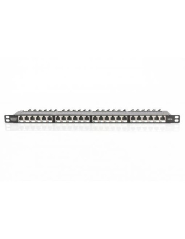 Patch panel 19" 24 RJ45,CAT 6A, apantallado 0.5 U