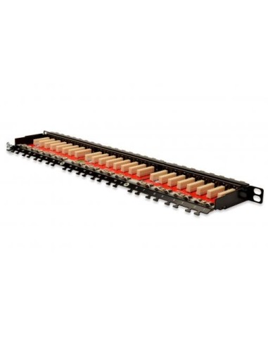 Patch panel 19" 24 RJ45,CAT 6A, apantallado 0.5 U