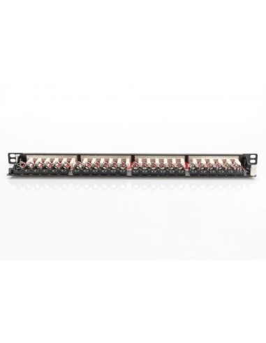 Patch panel 19" 24 RJ45,CAT 6A, apantallado 0.5 U
