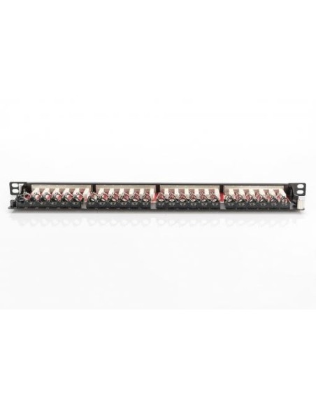 Patch panel 19" 24 RJ45,CAT 6A, apantallado 0.5 U