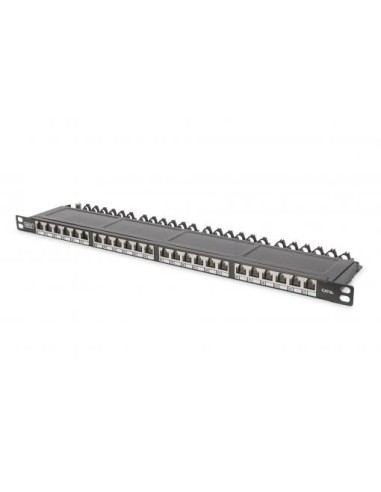 Patch panel 19" 24 RJ45,CAT 6A, apantallado 0.5 U