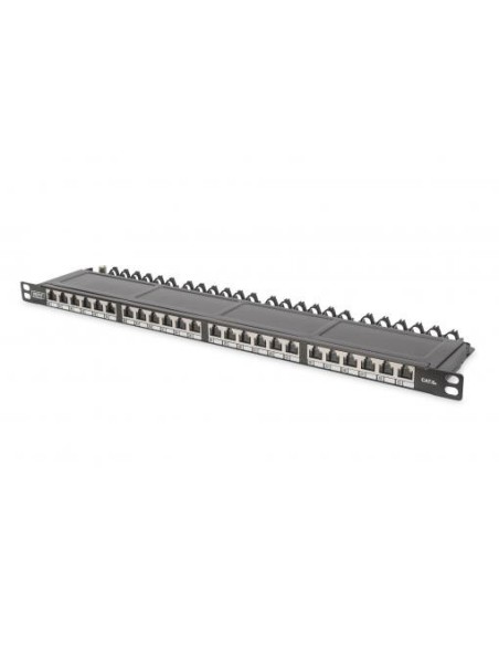 Patch panel 19" 24 RJ45,CAT 6A, apantallado 0.5 U