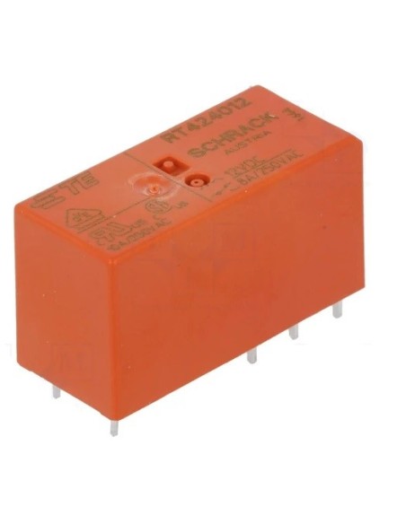 RELE SCHRACK  DPDT 2CC BOBINA 12Vdc 8A-250V  PCB