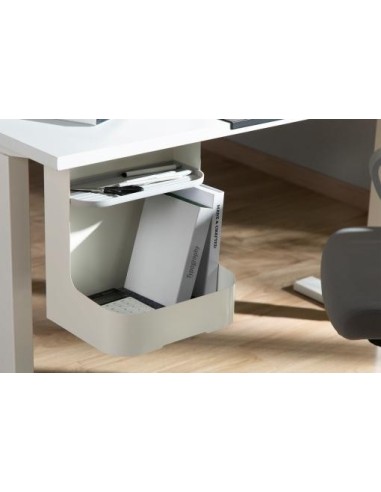 Bandeja montaje debajo del escritorio/compartimento para bolsas