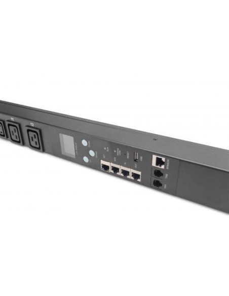 Regleta PDU con vigilancia de entradas, vertical, 16 A, 20 C13, 4 C19 Cable de 3 m.