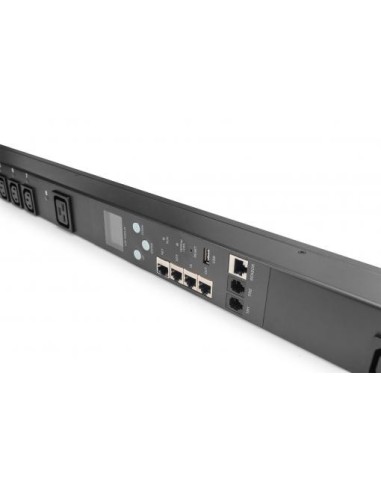 Regleta Smart PDU, vigilancia y conmutación de salidas,1 entrada 16 A, 20 salidas C13, 4 C19