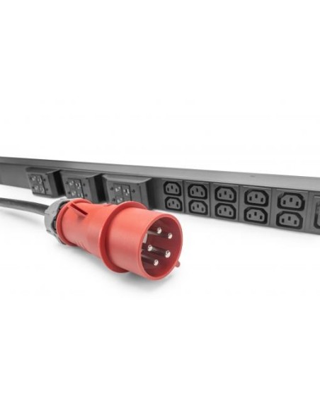 Regleta Smart PDU, vigilancia de entradas, 3 entradas 32 A, 30 salidas C13, 12 C19