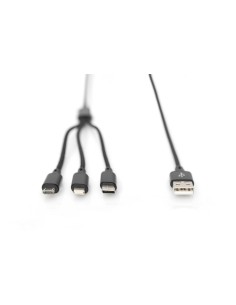 Cable de carga 3 en 1, USB-A - Lightning + Micro USB + USB-C 2