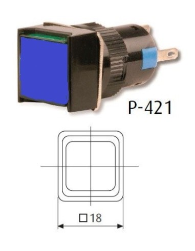 PULSADOR LUMINOSO 24V AC/DC 1 NO & 1 NC