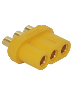 CONECTOR DC MR60 XT60 HEMBRA DE 3 POLOS 30A 500V