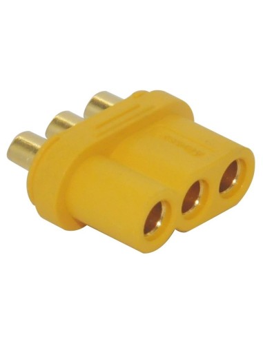 CONECTOR DC MR60 XT60 HEMBRA DE 3 POLOS 30A 500V