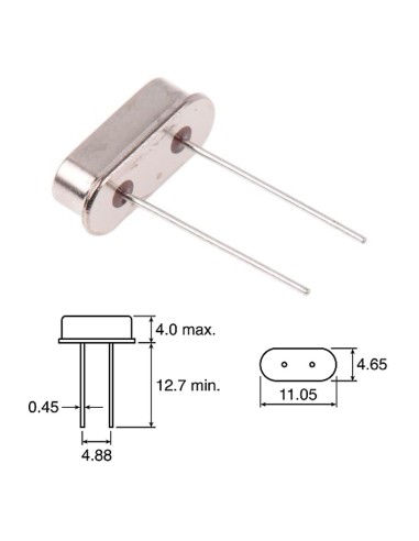 CRISTAL XTAL DE  16 MHZ PERFIL BAJO HC49-S