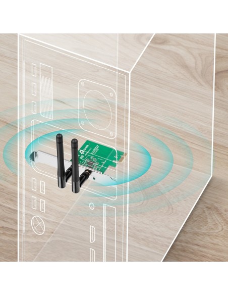 Adaptador PCI Express inalámbrico N a 300 Mbps