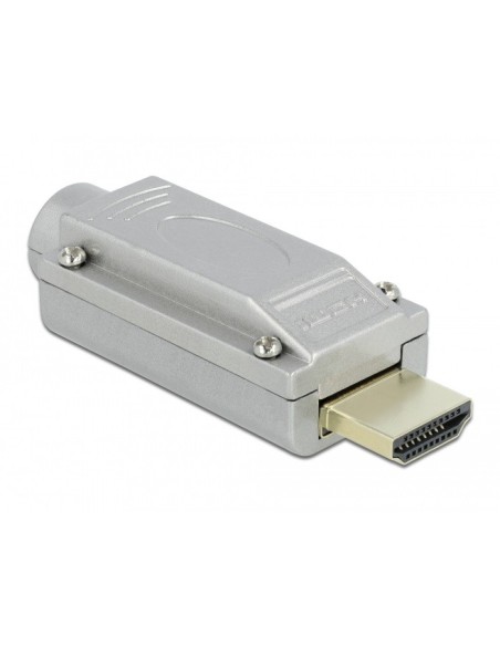 HDMI-A adaptador macho a bloque de terminales con carcasa metálica