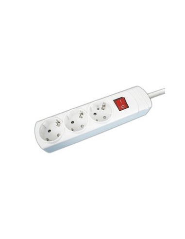 BASE ALIMENTACION 3 TOMAS CON INTERRUPTOR