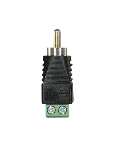 CONECTOR RCA MACHO A CONEXION BORNE DE TORNILLO