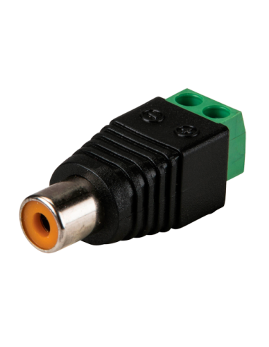 CONECTOR RCA HEMBRA A CONEXION REGLETA TORNILLO