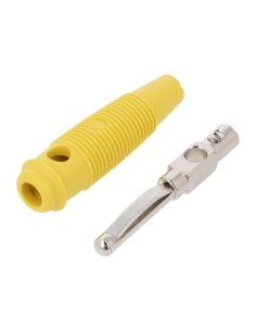 BANANA 4MM HIRSCHMANN AMARILLA 16A 60V
