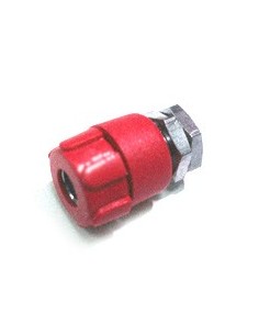 BANANA HEMBRA AISLADA CHASIS ABS 4MM ROJO