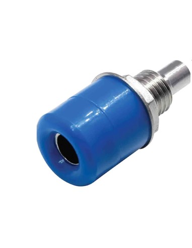 BANANA HIRSHMANN HEMBRA 4MM CHASIS 60V 32A AZUL