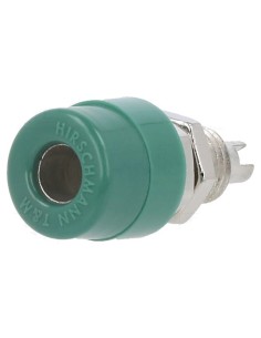 BANANA HIRSHMANN HEMBRA 4MM CHASIS 60V 32A VERDE