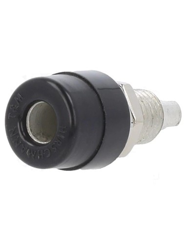 BANANA HIRSHMANN HEMBRA 4MM CHASIS 60V 32A NEGRA