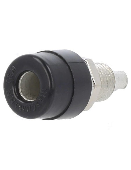 BANANA HIRSHMANN HEMBRA 4MM CHASIS 60V 32A NEGRA