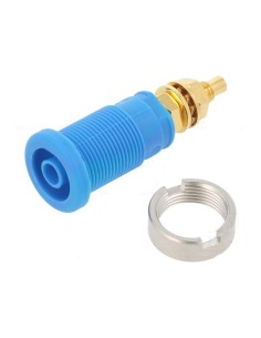 BANANA HIRSHMANN HEMBRA M4 CHASIS 32A 1KV AZUL