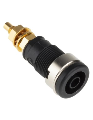 BANANA HIRSHMANN HEMBRA M4 CHASIS 32A 1KV NEGRA