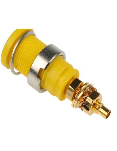 BANANA HIRSHMANN HEMBRA M4 CHASIS 32A 1KV AMARIL