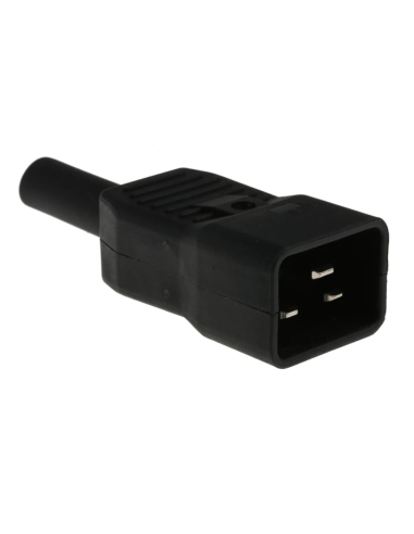 CONECTOR IEC C20 MACHO AEREO