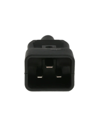 CONECTOR IEC C20 MACHO AEREO