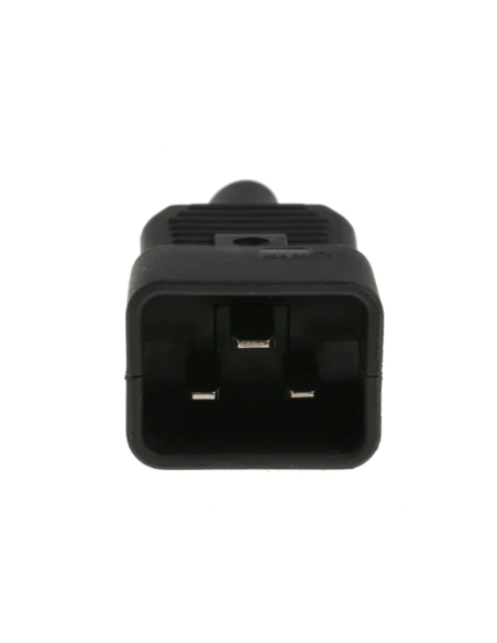 CONECTOR IEC C20 MACHO AEREO