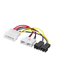 Cable adaptador Molex macho a 4 conexiones ventilador