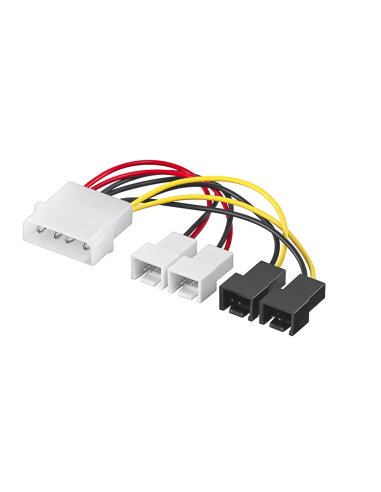 Cable adaptador Molex macho a 4 conexiones ventilador