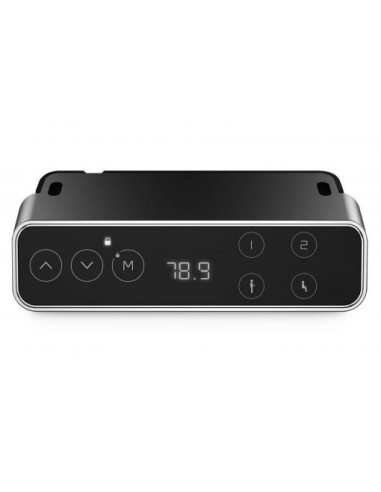 Bastidor de mesa eléctrico de altura regulable, motor doble, 3 niveles, gris