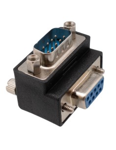 Adaptador DB9 Macho-Hembra, 90º fijación invertida